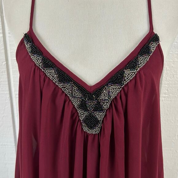 Express Mini Babydoll Dress Fairy Goth Grunge Women Red Cocktail Party Size XS - Picture 2 of 8
